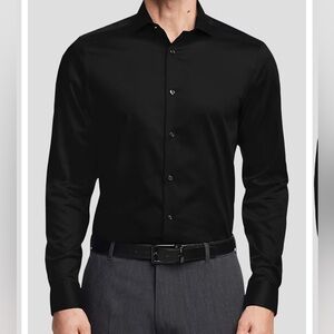 Calvin Klein Black Tailored Dress Shirt